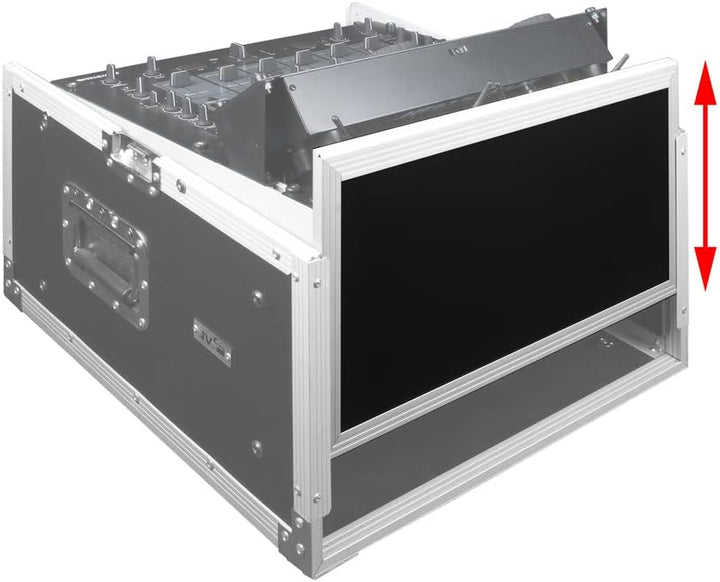 JV Case Professionelles (19 Zoll) DJ Flightcase stabiler 9mm Sperrholz Konstruktion mit abnehmbarem