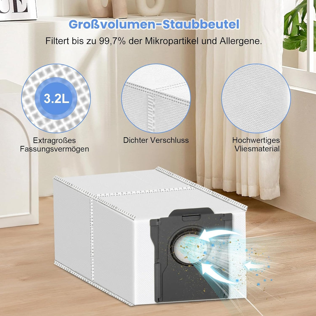 26 Stück Ersatzteile für Dreame D20 Pro Plus Zubehör, Komplettset mit 2 Hauptbürsten, 6 Seitenbürste