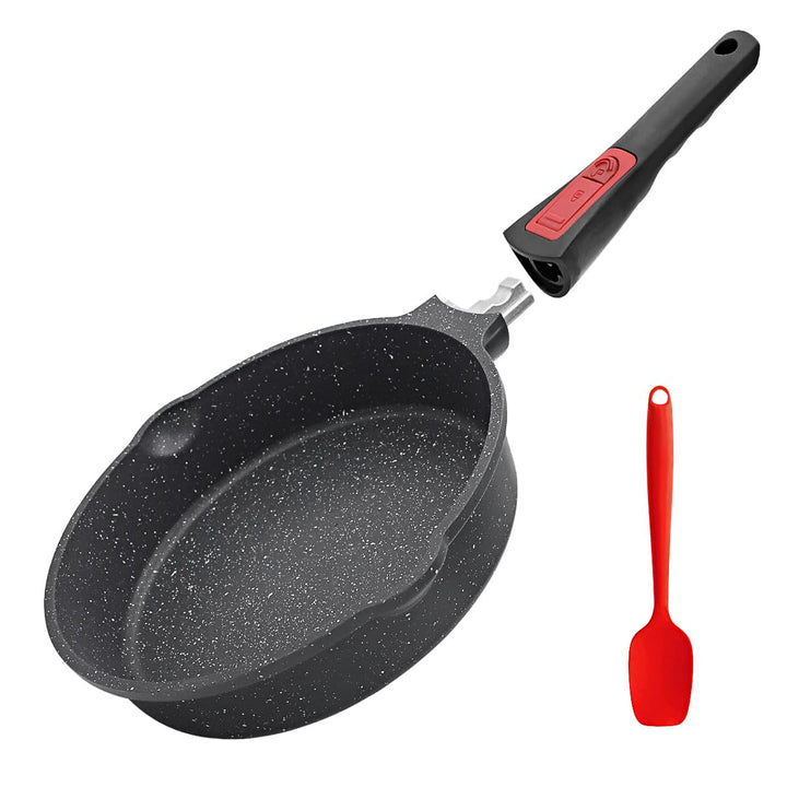 Bratpfanne 20cm, Antihaft Beschichtung Pfanne mit abnehmbarem Griff, PFOA Freie, kompatibel mit alle