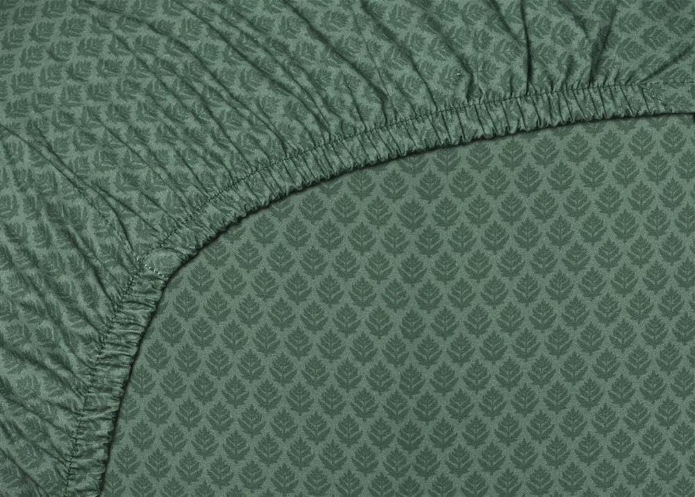 Pip Studio Perkal-Spannbettlaken Thousand Leaves Farbe Green Grösse 100x200 HH: 25