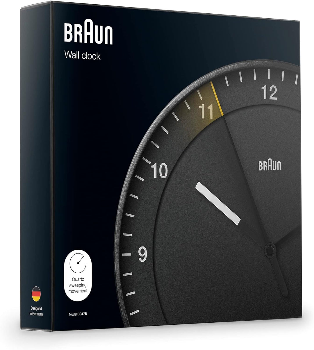 Braun Klassischer Mixed Analog Wanduhr Zuhause Geschenke mit ruhiges Quarzuhrwerk, leicht lesbares Z