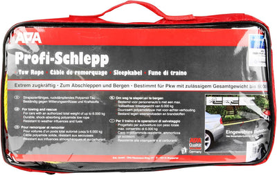 APA 26051 Abschleppseil Pkw Profi-SCHLEPP, bis 6000 kg, mit Reflektorstreifen, strapazierfähig, mit