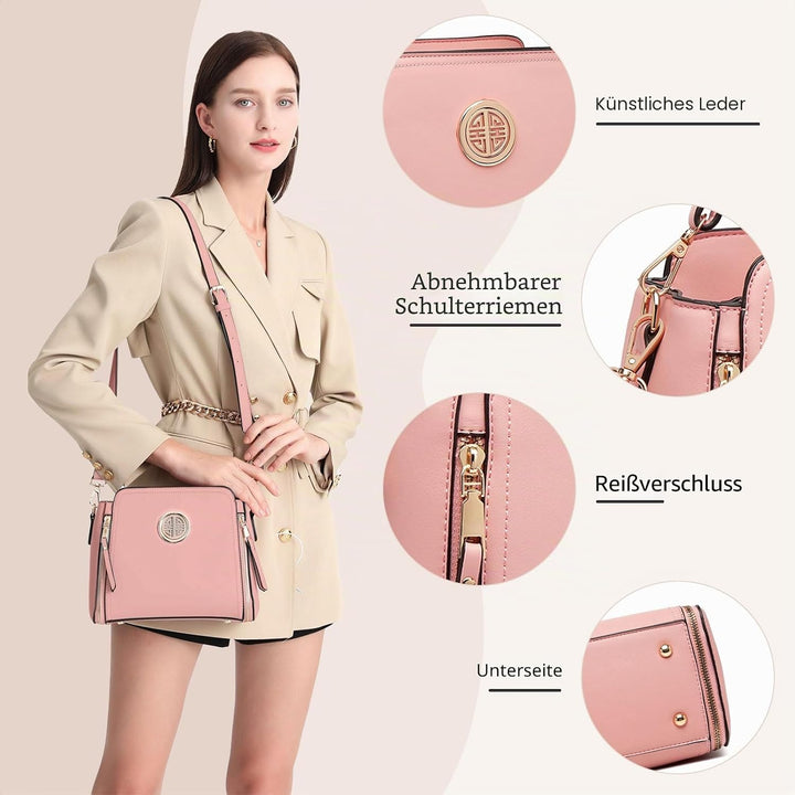 Miss Lulu Umhängetasche Damen Schultertasche Handtasche Crossbody Taschen Henkeltasche Mädchen PU Le