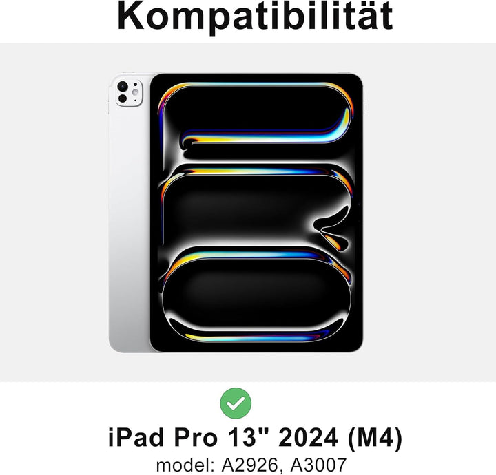 IVEOPPE Tastatur für iPad pro 13" 2024 (M4) Con Touchpad, Hülle mit Magnetisch Abnehmbare Bluetooth