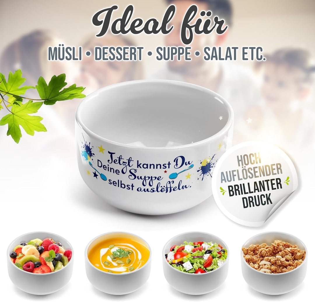 PR Print Royal Geburtstags-Müslischale mit Name selbst gestalten - Suppe selber auslöffeln - Witzige