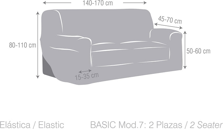 Eysa Dorian elastisch Sofa überwurf 2 sitzer, Chenille, 09-orange, 37 x 14 x 29 cm 37 x 14 x 29 cm 0