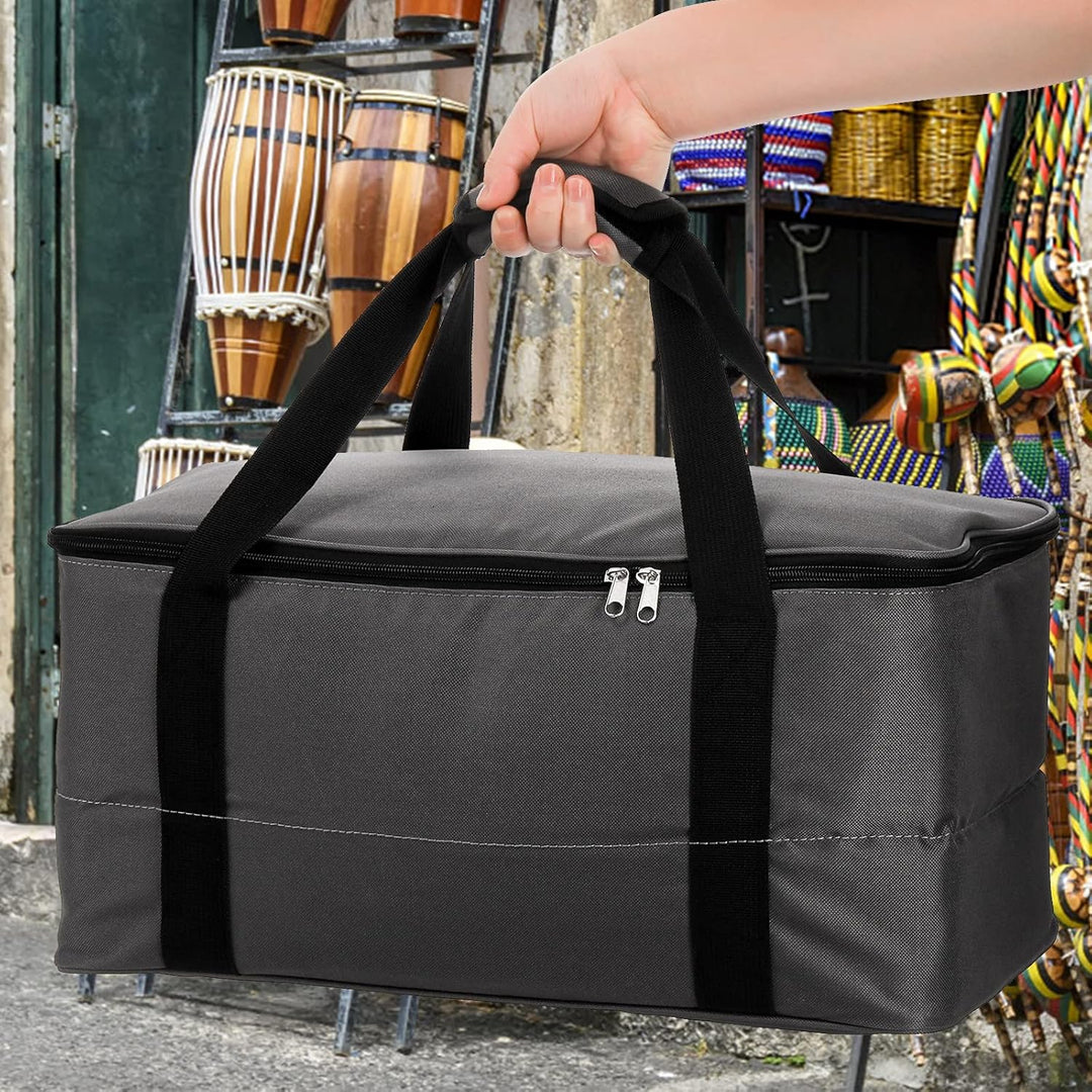 YOUEON Bongo Drum Bag mit Tragegriff 46x24x24cm Standardgrösse Gepolsterte Bongo Gig Bag Bass Drum S