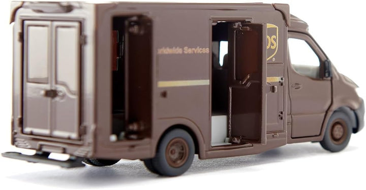 siku 1920, Mercedes-Benz Sprinter UPS Paketdienst, 1:50, Metall/Kunststoff, Braun, Bewegliche Teile