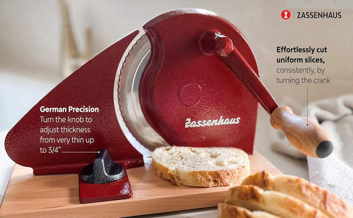 Zassenhaus Brotschneidemaschine manuell CLASSIC | Grau | Solinger Klingenstahl | Schnittstärken: 1-1