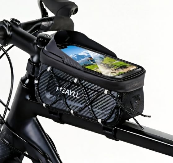 Fahrradtasche Rahmen 1,6L Wasserdicht I Rahmentasche Fahrrad mit Handyfenster & Touchscreen I Oberro