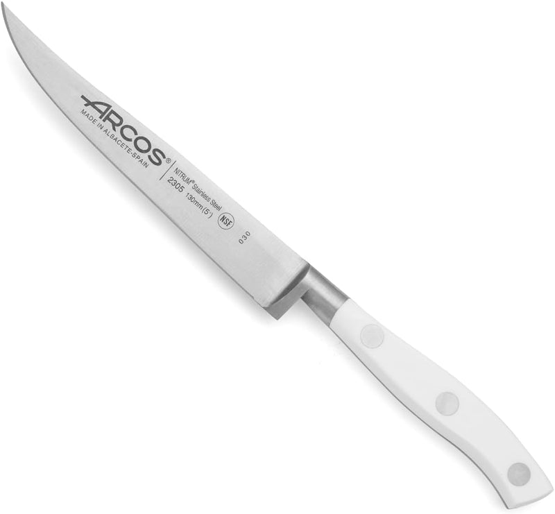 Arcos Serie Riviera Blanc - Steakmesser - Klinge aus Nitrum geschmiedetem Edelstahl 130 mm - HandGri