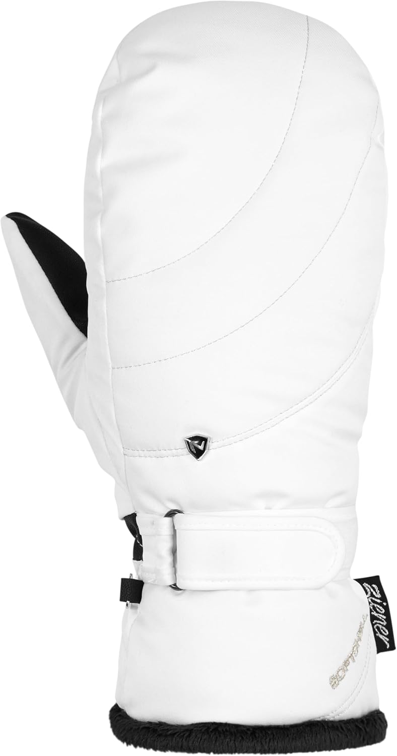 Ziener Damen Kahlia Ski-Fäustling/Wintersport | Primaloft, Plüschfutter 6 Weiss, 6 Weiss