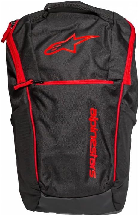 Alpinestars, Defcon V2 Backpack, Rucksack, Schwarz Rot, Os, Mann, 35 x 50 x 54 cm