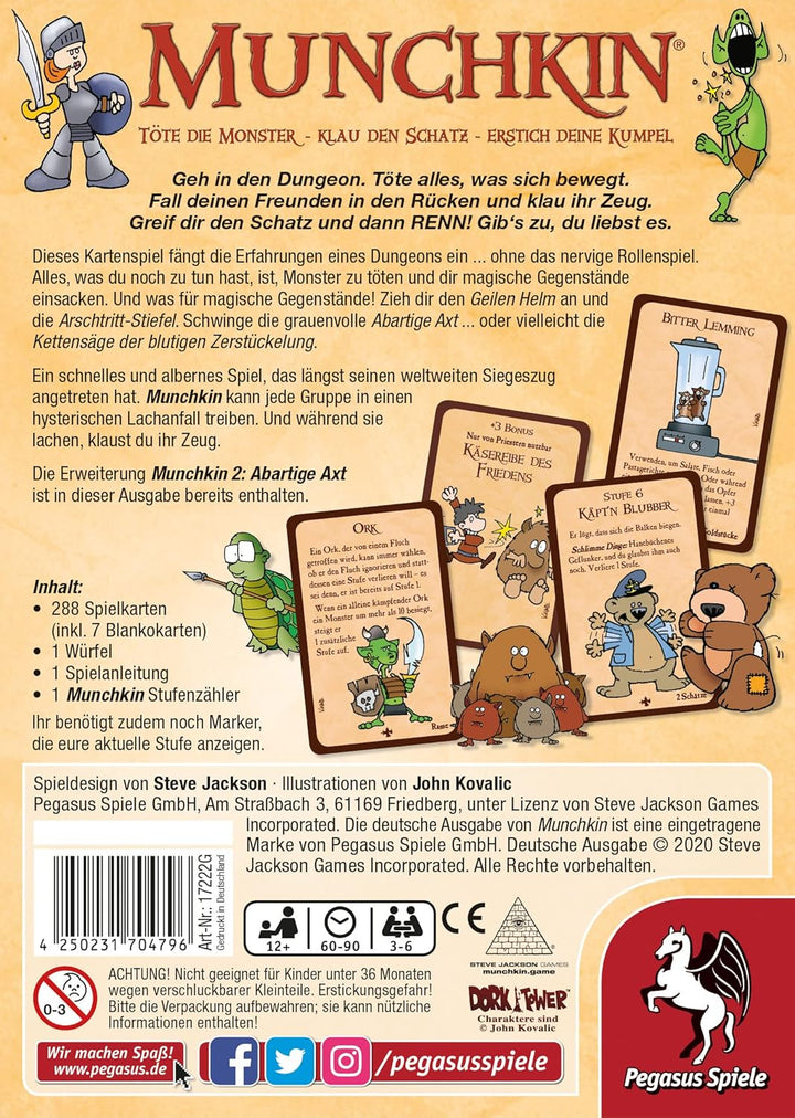 Pegasus Spiele 17222G - Munchkin 1+2