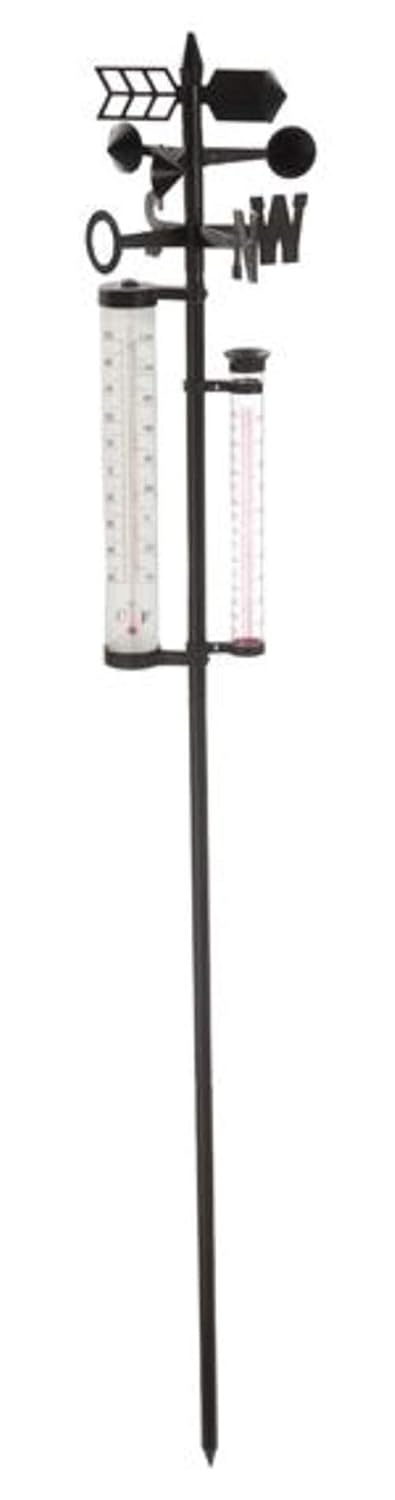 Wetterstation ca. 150cm hoch | Temperatur einfach ablesen inkl. Regenmesser Wetterstation inkl. Rege