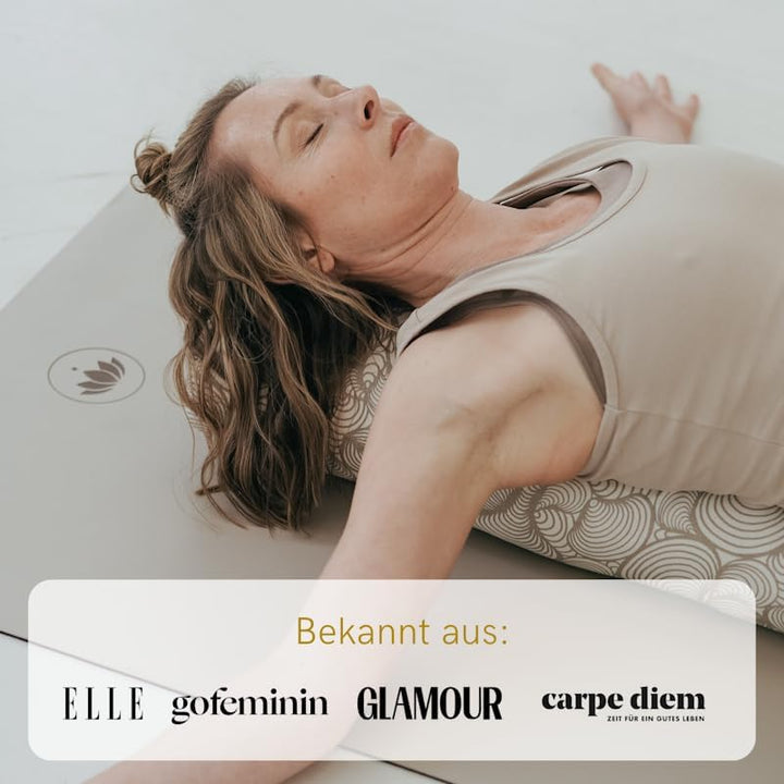 Lotuscrafts® Bolster Yoga Nackenrolle für Yin, 100% Kapok Füllung, Bezug aus Baumwolle waschbar, Kis