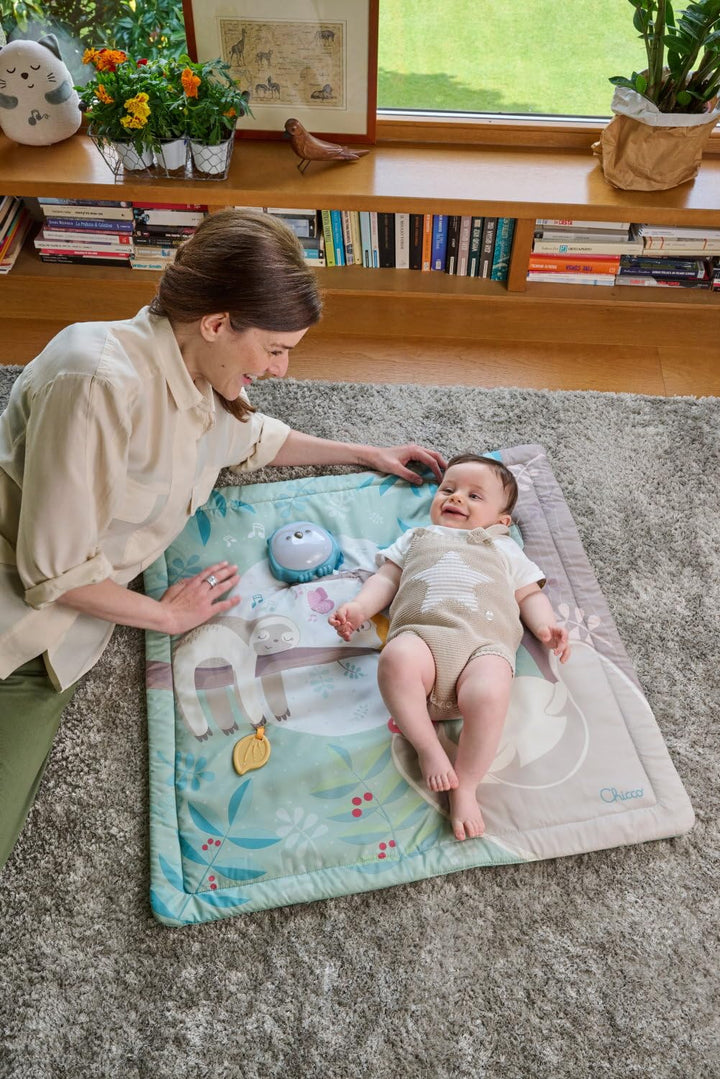 Chicco, Spielmatte 2in1, Elektronisches Paneel, Lichter, Geräusche und Klassische Musik, Tag- und Na