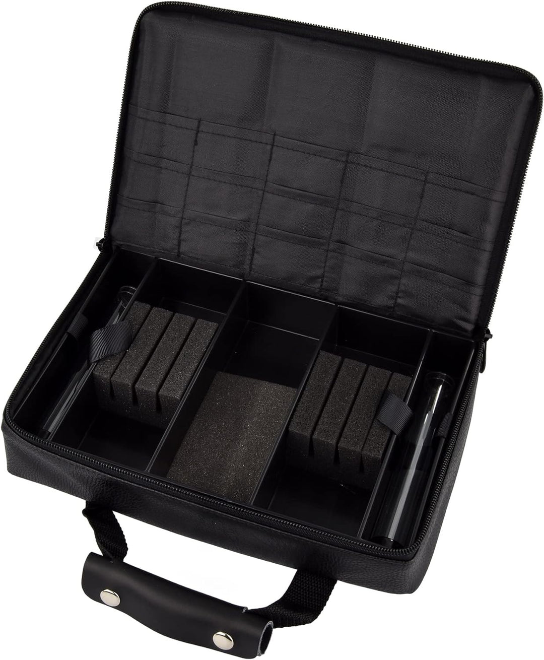 Karella Darttasche Master PAK,Lederoptik, schwarz, perfekte Aufbewahrung für bis 3 Set Darts und vie