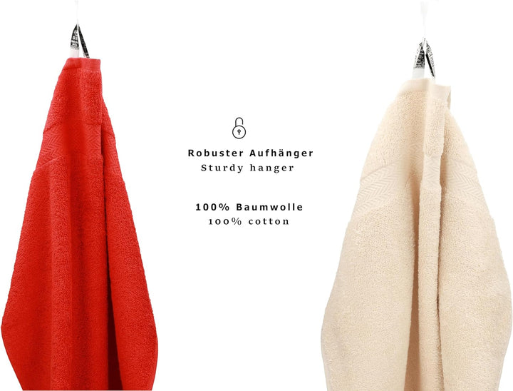 Betz 10-TLG. Handtuch-Set Premium 100% Baumwolle 2 Duschtücher 4 Handtücher 2 Gästetücher 2 Waschhan