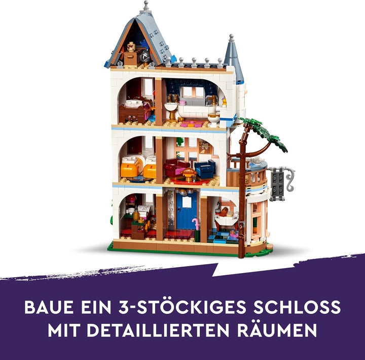 Lego Friends Burg mit Ferienunterkunft, Hotel-Spielset für Kinder und Teenager ab 12 Jahren mit 4 Sp