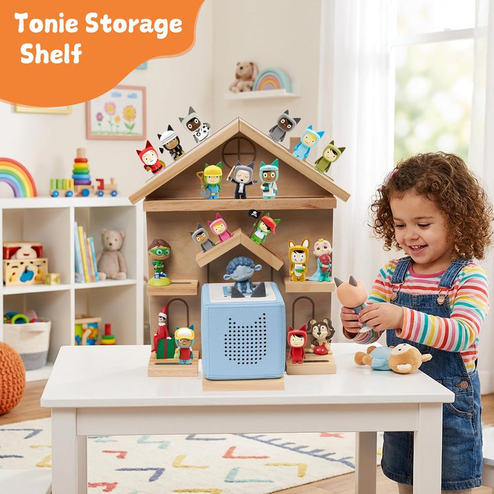 Gieanoo für Tonie Regal, Hausform Toniebox Wandregal Kompatibel Toniebox2/1 | Magnetische Tonie Aufb