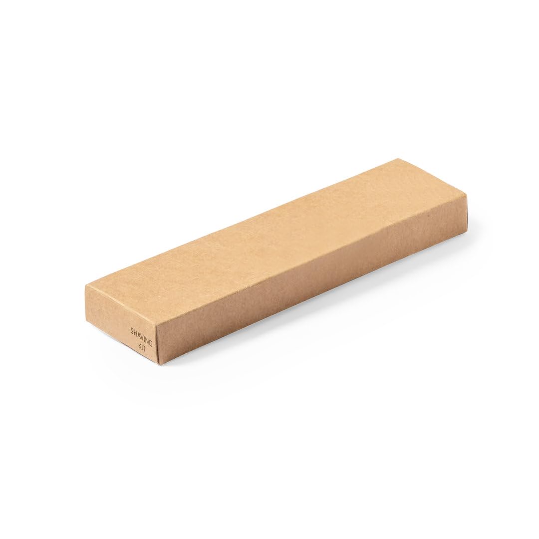 50 umweltfreundliche Rasiersets mit Doppelklinge und Rasiergel von 8 g, in Kraftdesign-Box, ideal fü