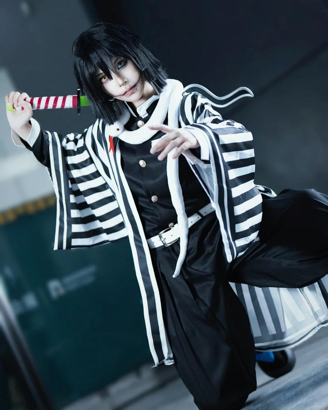 FCCAM Agatsuma Zenitsu Cosplay Kimono Vollständiger Satz Anime Zenitsu Cosplay Kostüm Erwachsene Sch