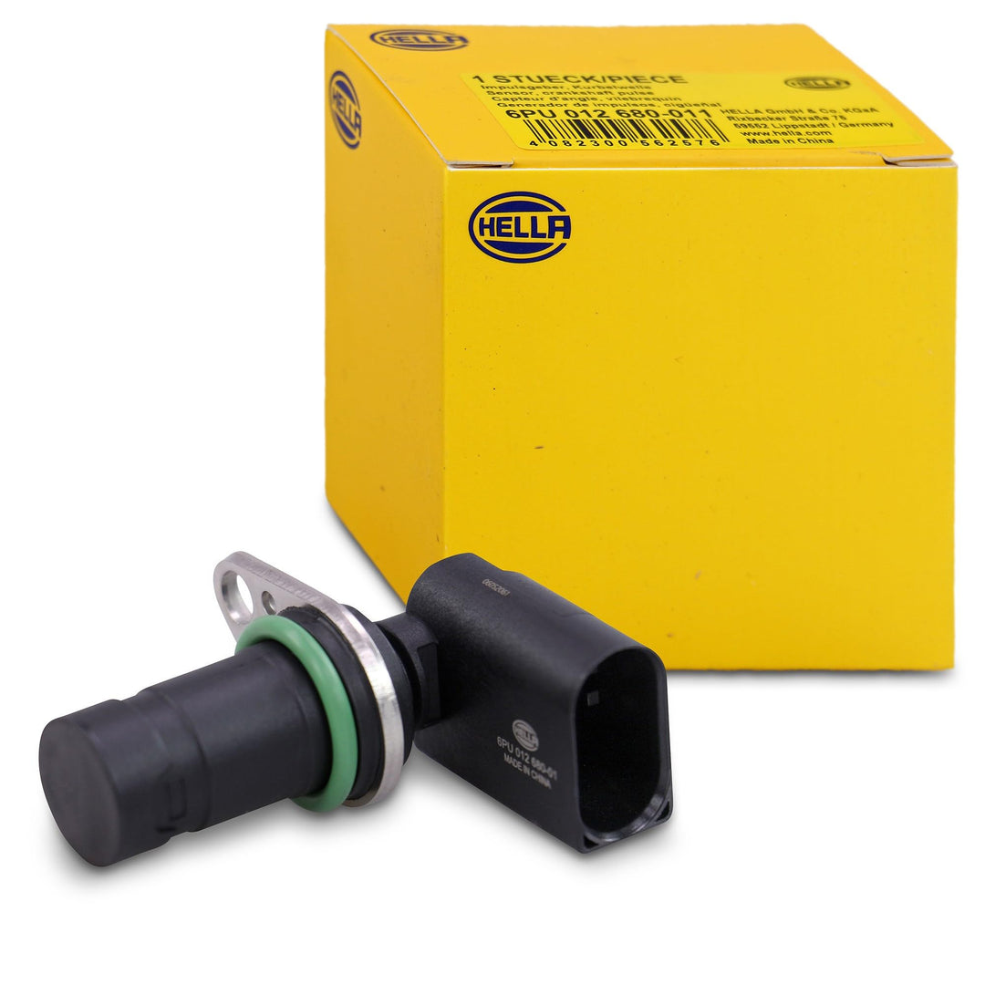 HELLA 6PU 012 680-011 Impulsgeber, Kurbelwelle - 12V - 3-polig - ohne Kabel Single, Single