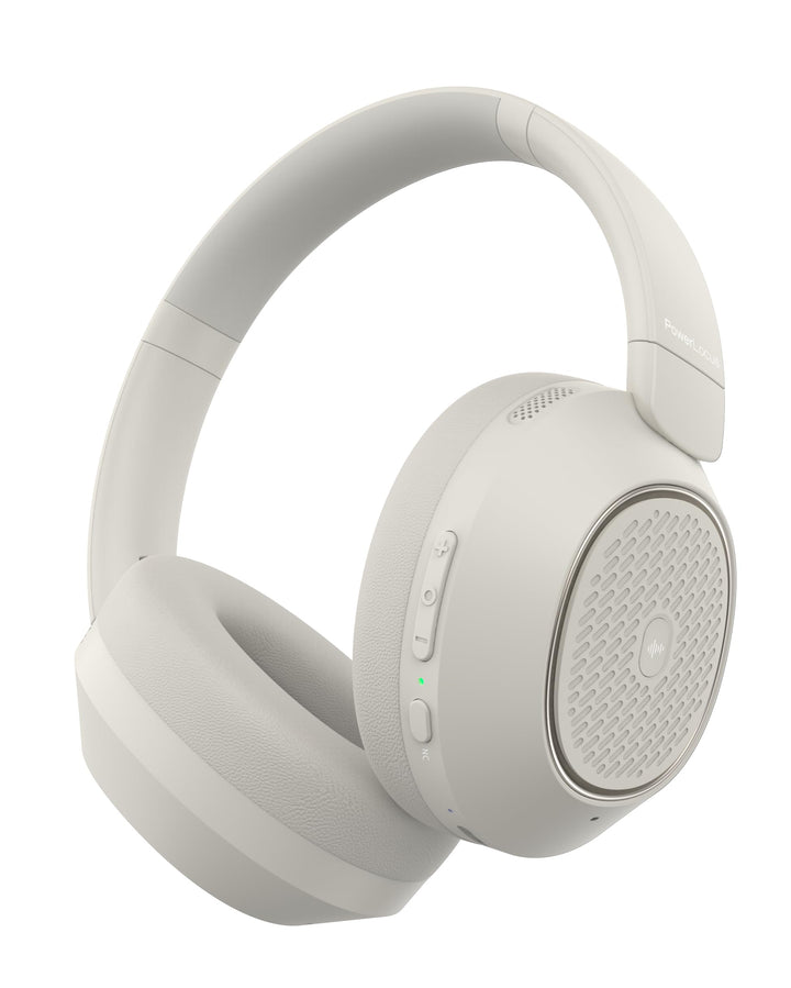 PowerLocus Hybrid Active Noise Cancelling Kopfhörer, 60 Std. Spielzeit Kopfhörer Kabellos, Transpare