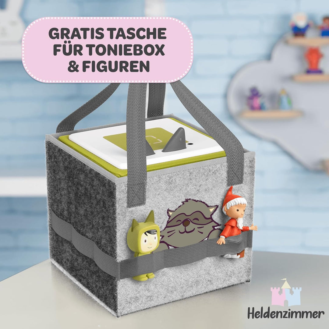 Tonie Regal Wolke Grau für Toniebox 1 & 2 [GRATIS Tragetasche] bis 20 Figuren - Mädchen und Junge -