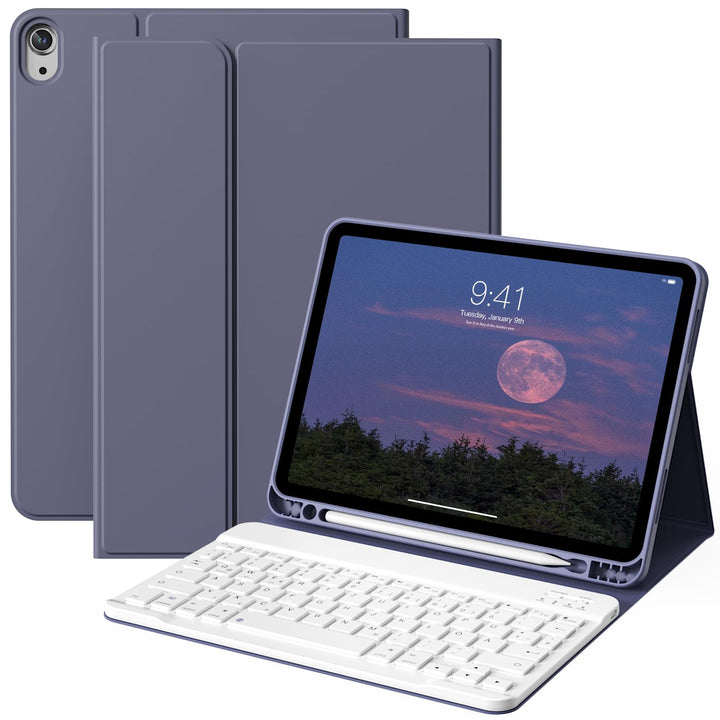 Hülle mit Tastatur für iPad Air 11 Zoll M4/M3/M2 (2026/2025/2024), iPad Air 5/4 Generation (2022/202