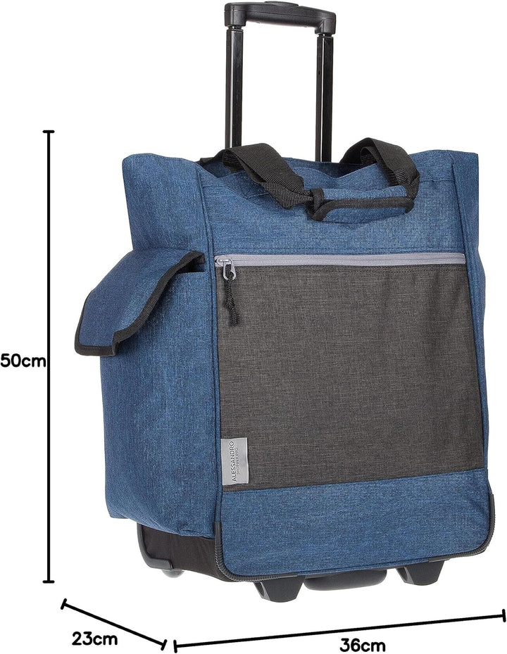 Alessandro Einkaufsroller Shoppingtrolley Einkaufstrolley (12894 Dark Blue), XL