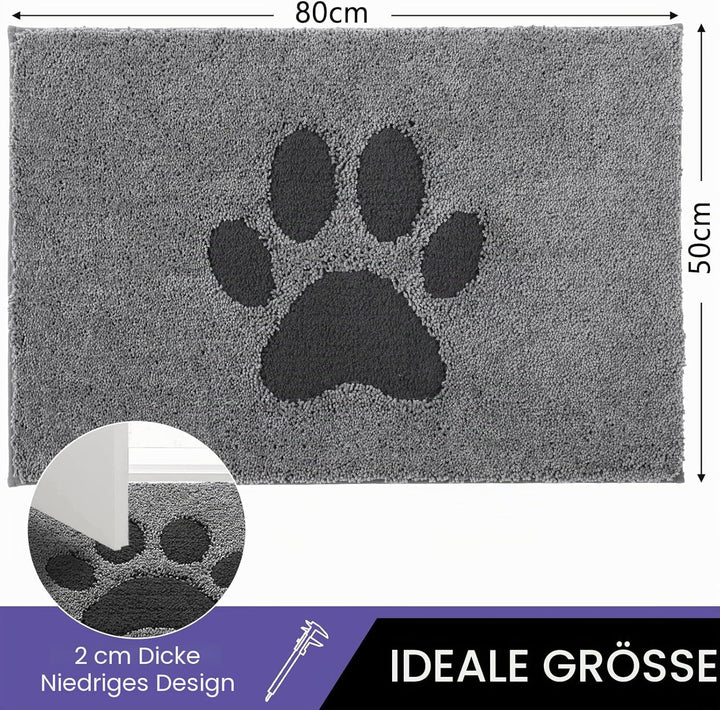 Schmutzfangmatte für Innenbereich 50 x 80 cm, rutschfeste waschbare Matte, niedriges Profil Innentür