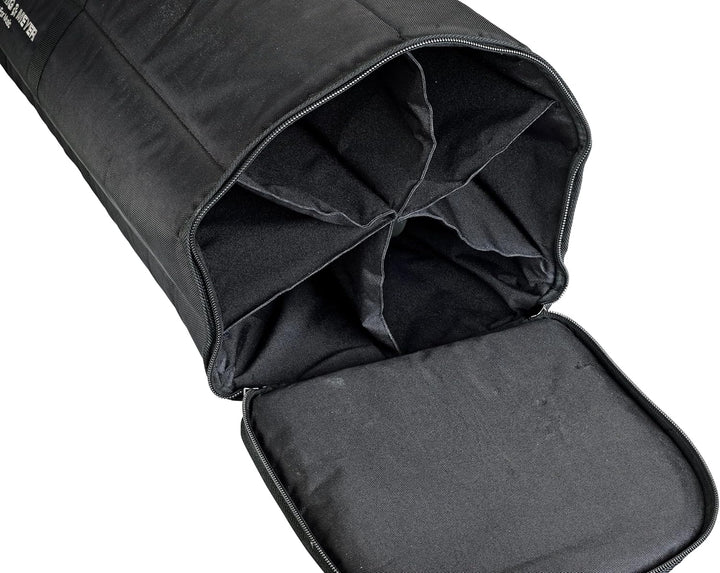 K&M 21427 Tragetasche Select Schwarz - Profi-Tasche für 6 Mikrofonstative mit Rollen - reissfest und