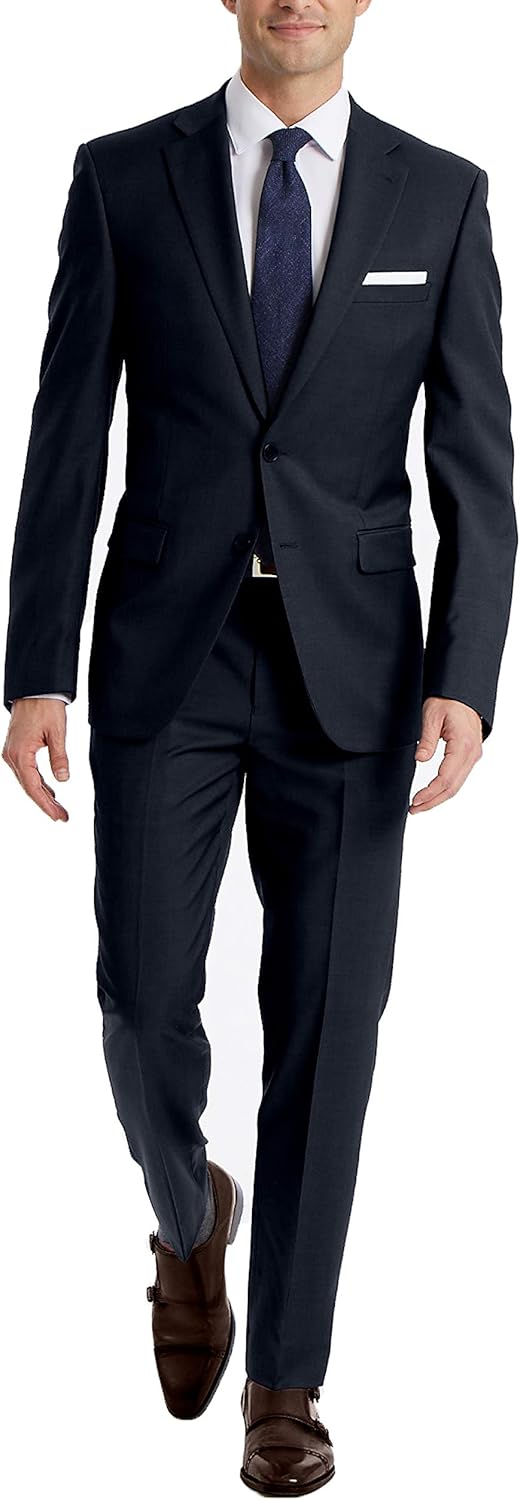 Calvin Klein Herren Slim Fit Suit Separates Business-Anzug Jacke 36W / 30L Anzughose Solid Navy, 36W