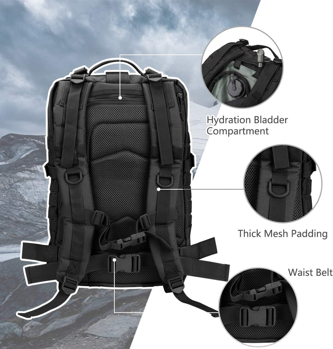 Hannibal Tactical 40L Militär Taktischer Rucksack US Cooper Rucksack Armee Assault Pack 3 Tage Bug O