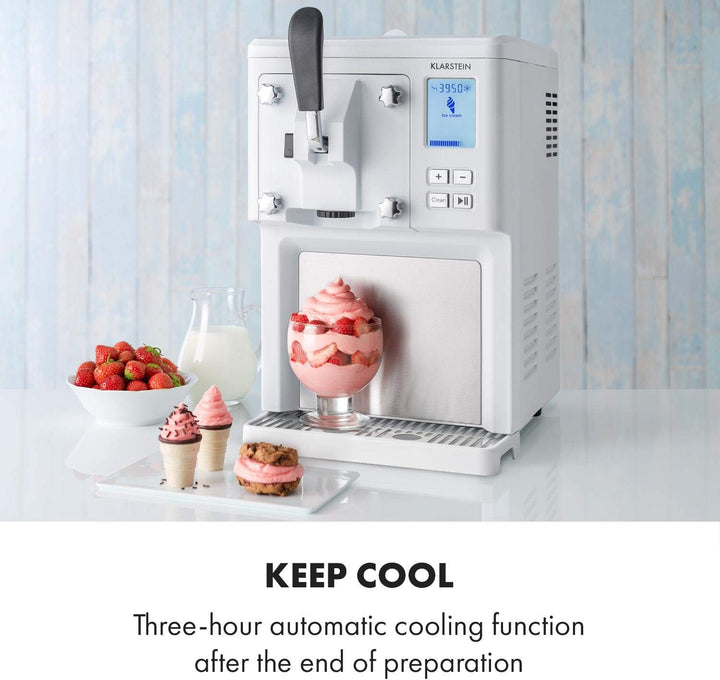 Klarstein Sweet Sundae - Eiscrememaschine, 1,5 Liter, mitselbstkühlendem Kompressor, 200 Watt, Ausga