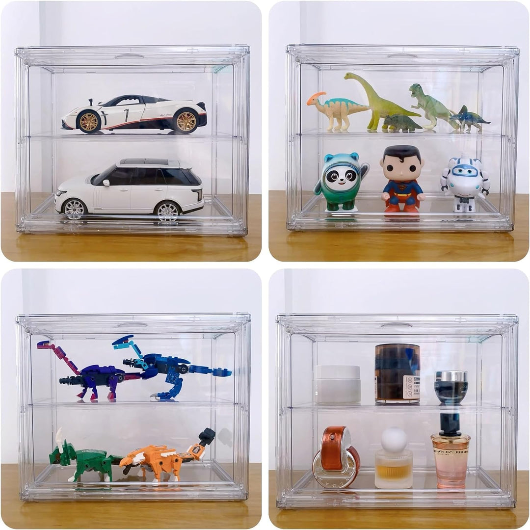 Schaukasten Vitrine, Acryl Vitrine, Glasvitrine, Vitrine Klein mit Tür Für Action Figuren Spielzeug,