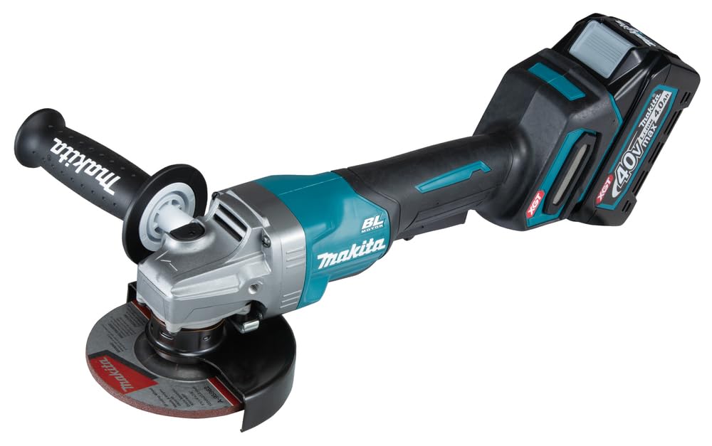 Makita GA016GM201 Akku-Winkelschleifer 40V max. / 4,0 Ah, 2 Akkus + Ladegerät im MAKPAC, Petrol mit