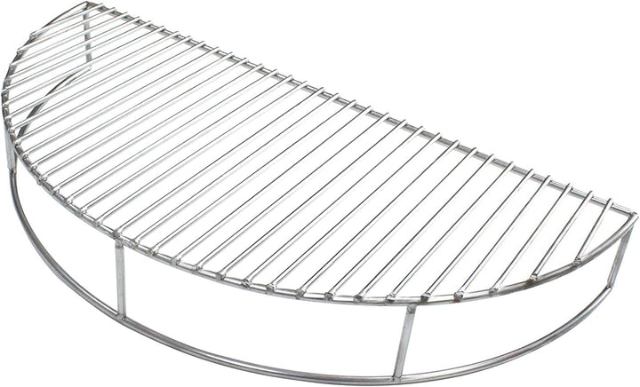HeRo24 Edelstahl Warmhalterost halbrund Ø 52,3 cm – 2. Ebene für Kugelgrill 57–70 cm & universeller