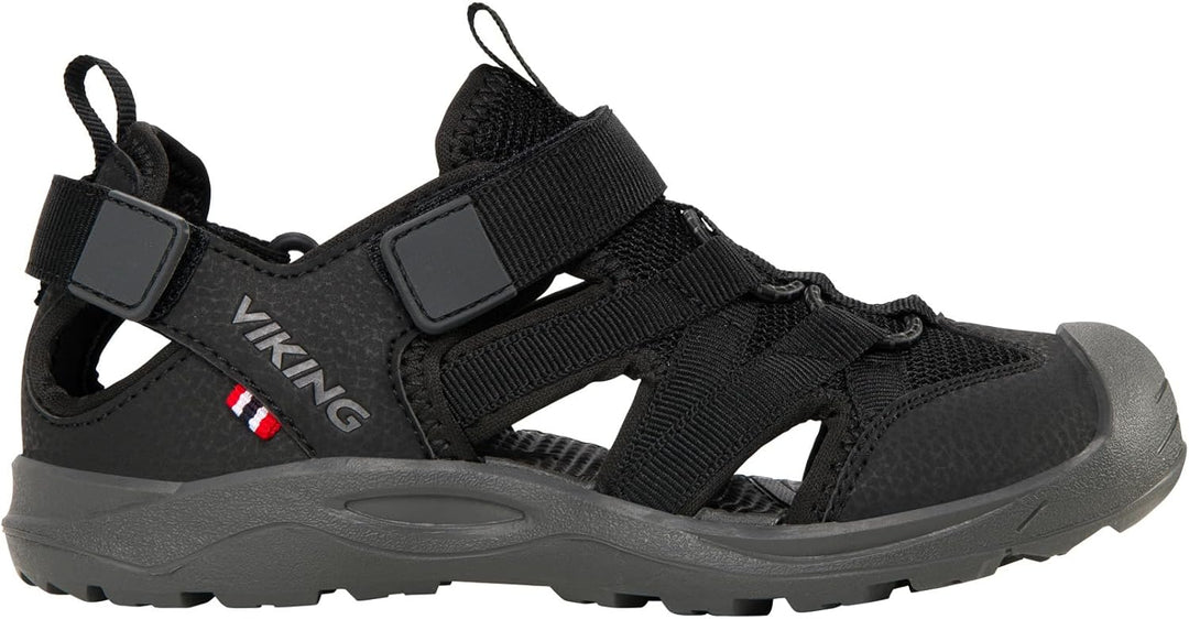 Viking Unisex Kinder Adventure Jr Sandal, 35 EU Weit Black Charcoal