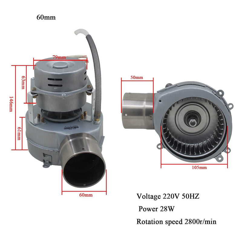 Radiallüfter 230v mit rückstauklappe gebläsemotor saugventilator zentrifugalventilator zentrifugallü