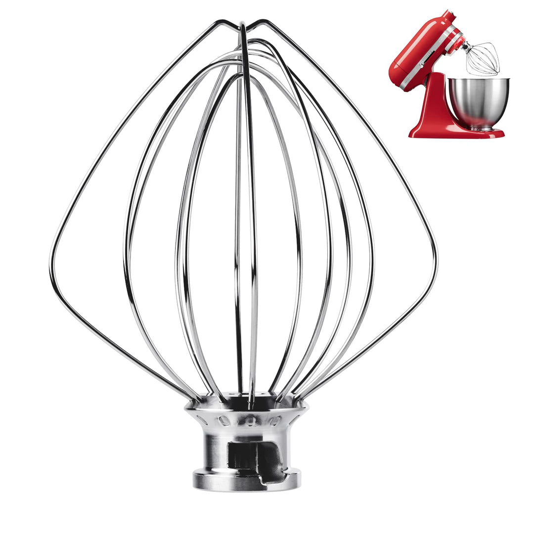 Edelstahl-Schneebesen für KitchenAid 4,5 und 5 Quart Mittelgrosse Küchenmaschinen mit kippbarem Moto