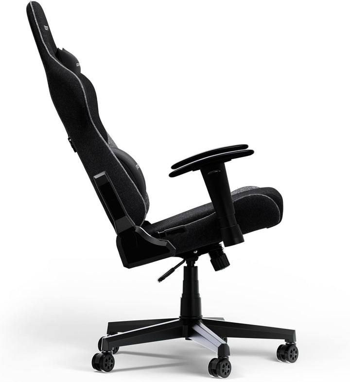 DXRacer Prince L Schwarz & Grau Stoff das Orginal Gaming Stuhl Schwarz & Grau PF24 Stoff, Schwarz &