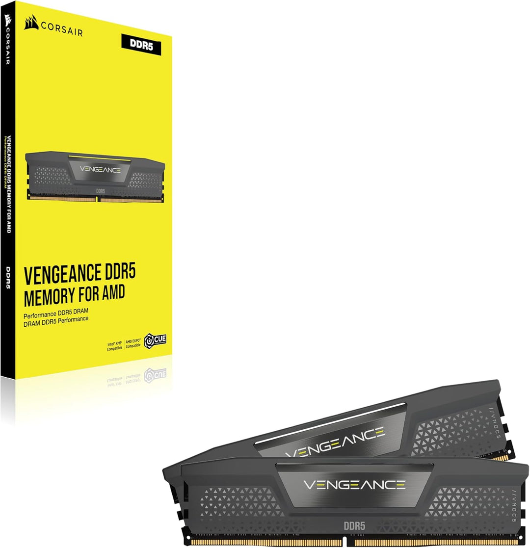 CORSAIR Vengeance DDR5 RAM 64GB (2x32GB) 6000MHz CL30 AMD Expo iCUE Kompatibel Computer Speicher - G
