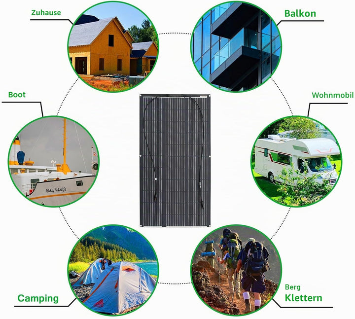 200W Kit etfe Flexible Solarpanel 2 * 100W 18V mit 20A Laderegler Hocheffizient Monokristalline Sola