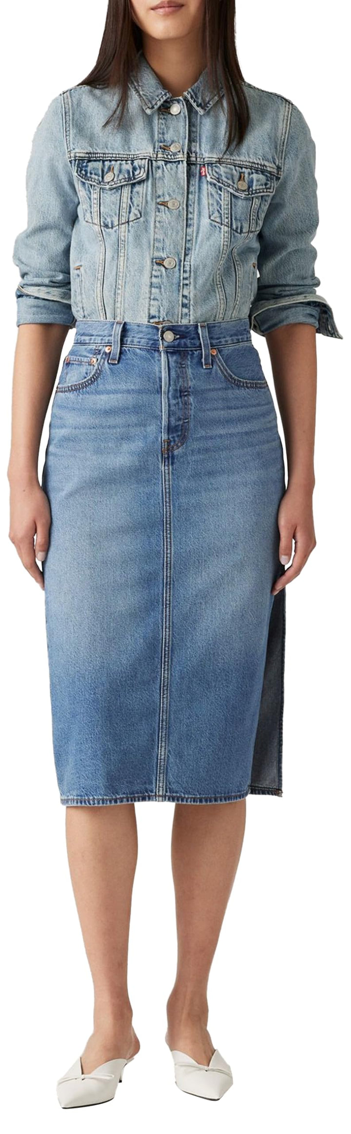 Levi's Damen Side Slit Skirt Rock, Artist Divided