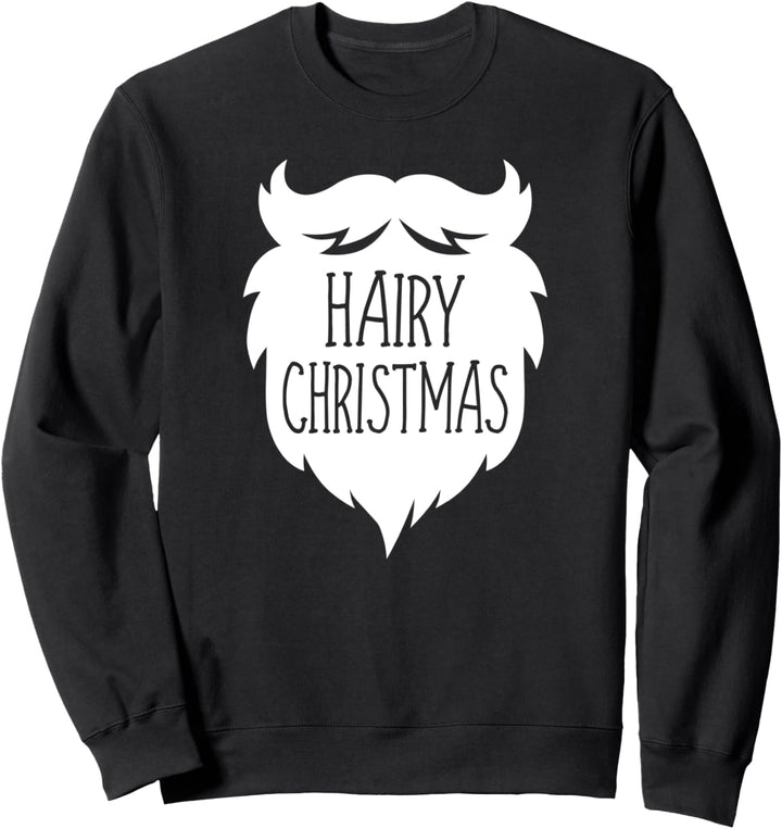 Hairy Christmas Santa Claus Beard Ugly Christmas Sweater Sweatshirt