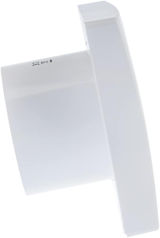 EUROPLAST Badlüfter 100 mm Abluftventilator mit elektrischem innenverschluss, nachlaufzeit und Feuch