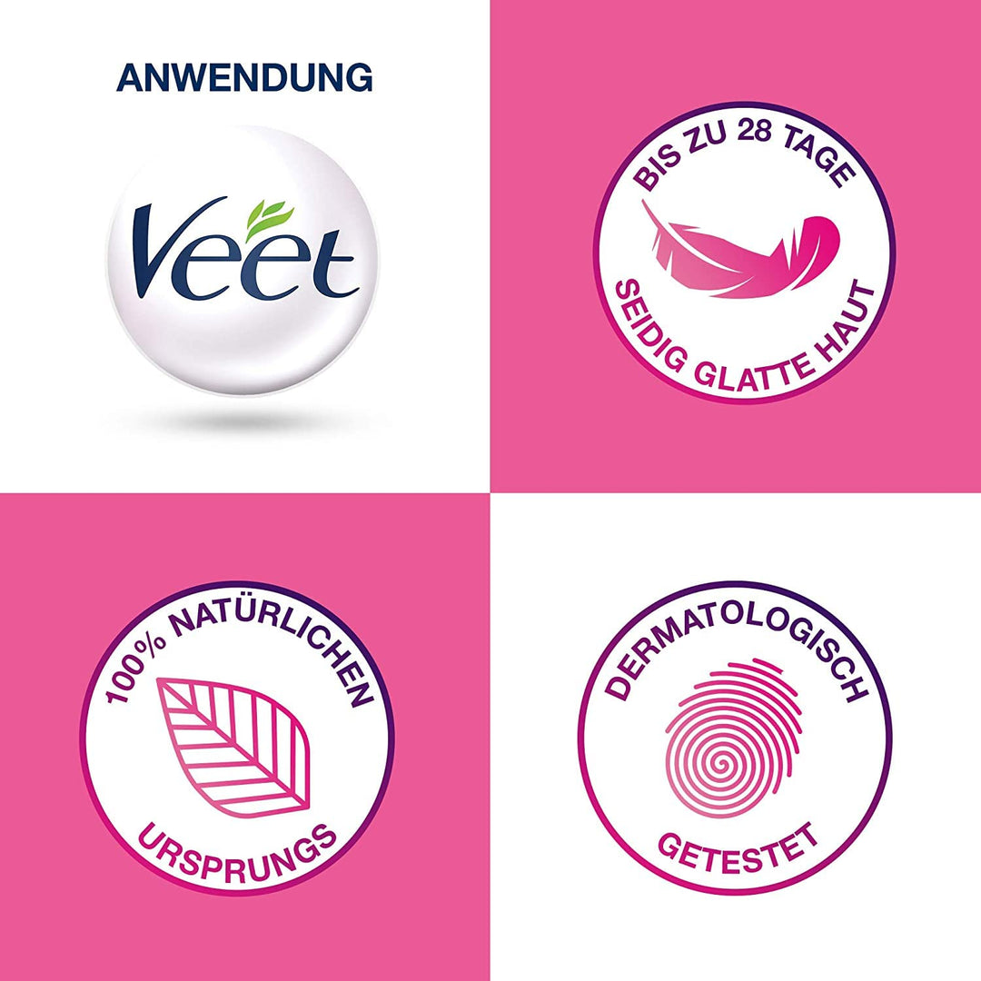 Veet Sugaring Zuckerpaste mit Arganöl zur Haarentfernung für spürbar glatte Haut für bis zu 4 Wochen